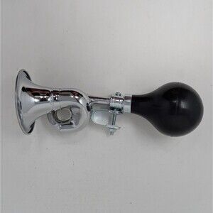 Huvo Tuba Style Silver Bicycle Horn Loud Handlebar Clamp Bike Scooter Clown New